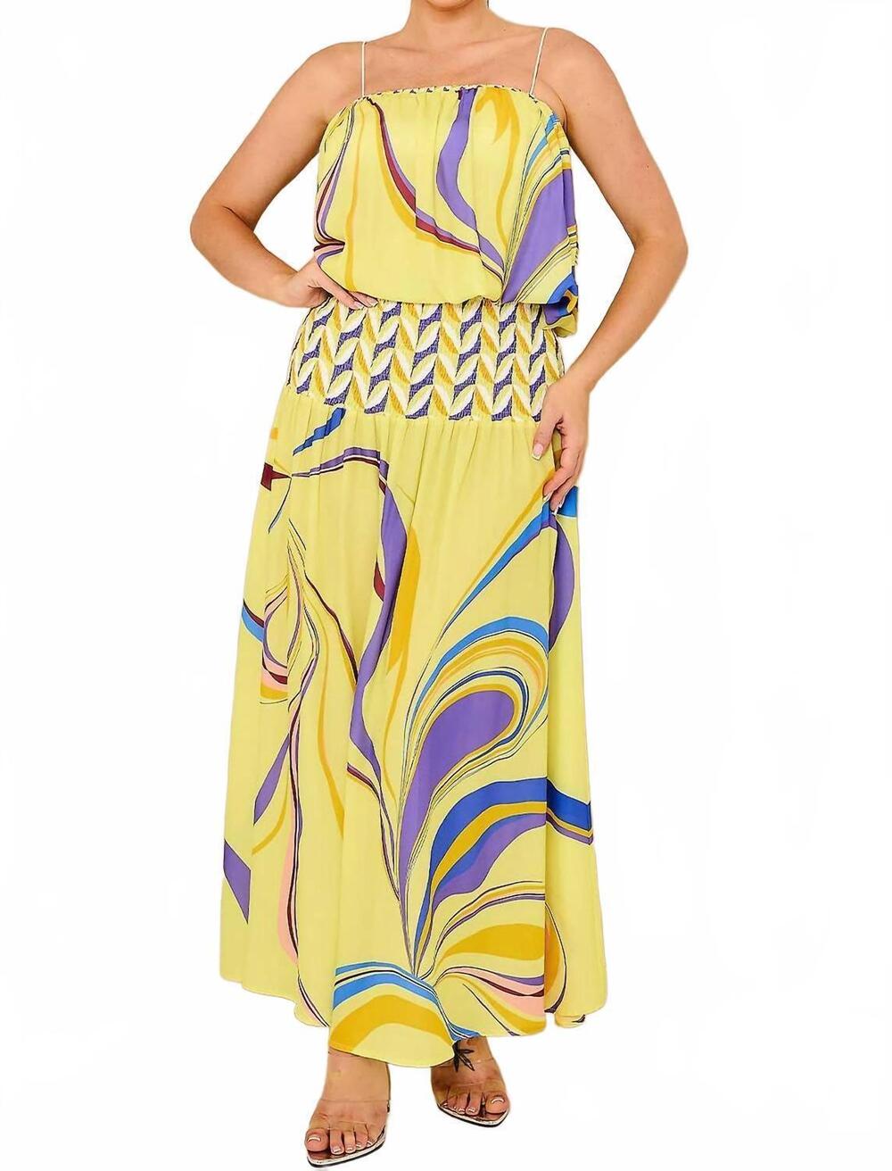 NEW HER BOTARRI sun daze top & skirt set in lemon